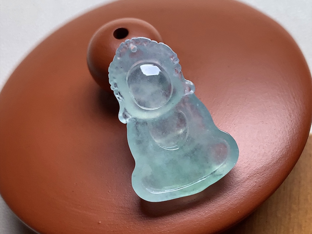 ️ 冰种底色宝宝佛，底色漂亮，可爱极了，无裂，尺寸23.7/15.7/4.7，超值