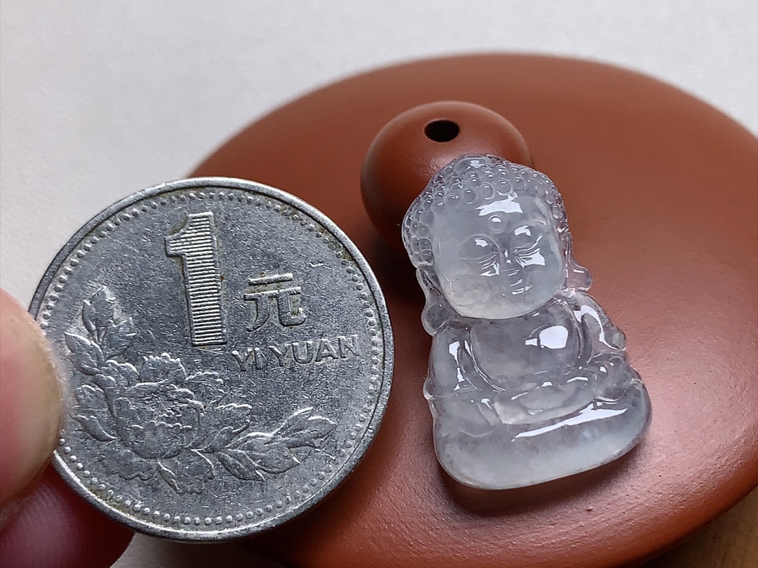 ️ 宝宝佛 底色漂亮，可爱极了，无裂，尺寸23/14.8/6，超值