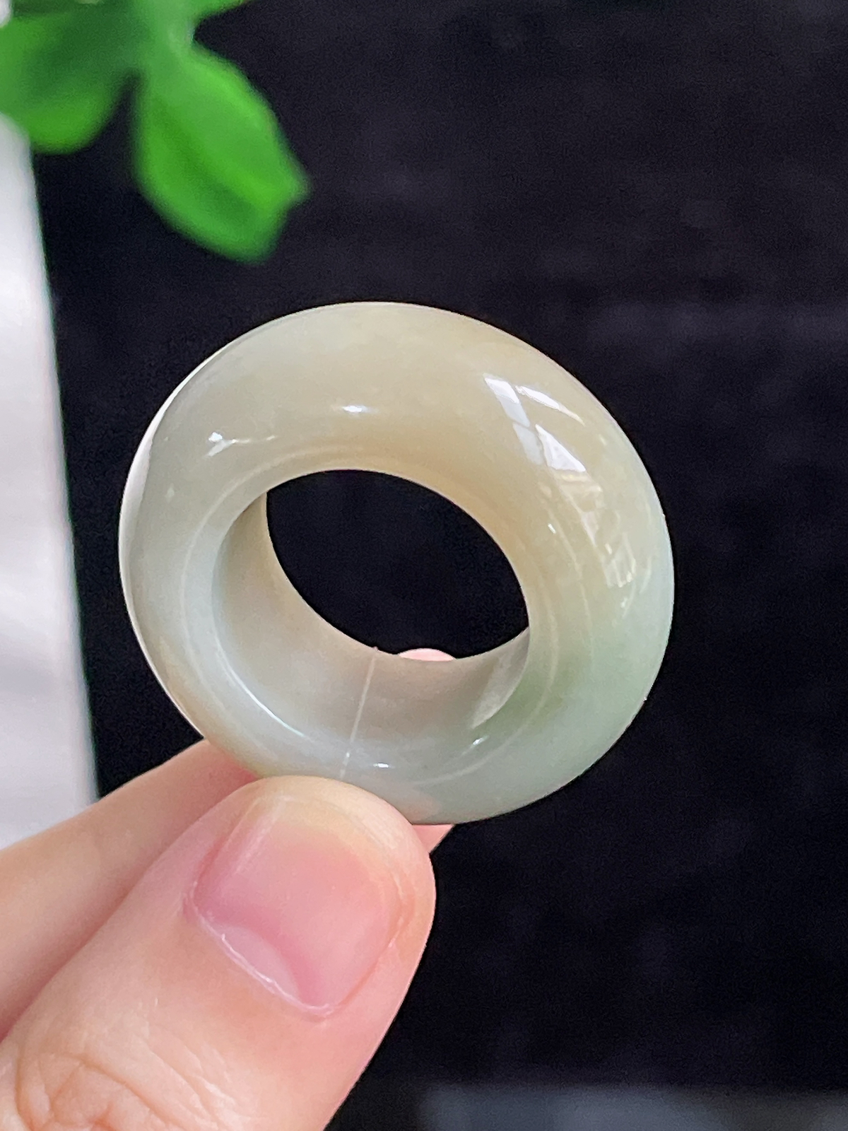 和田玉宽版指环