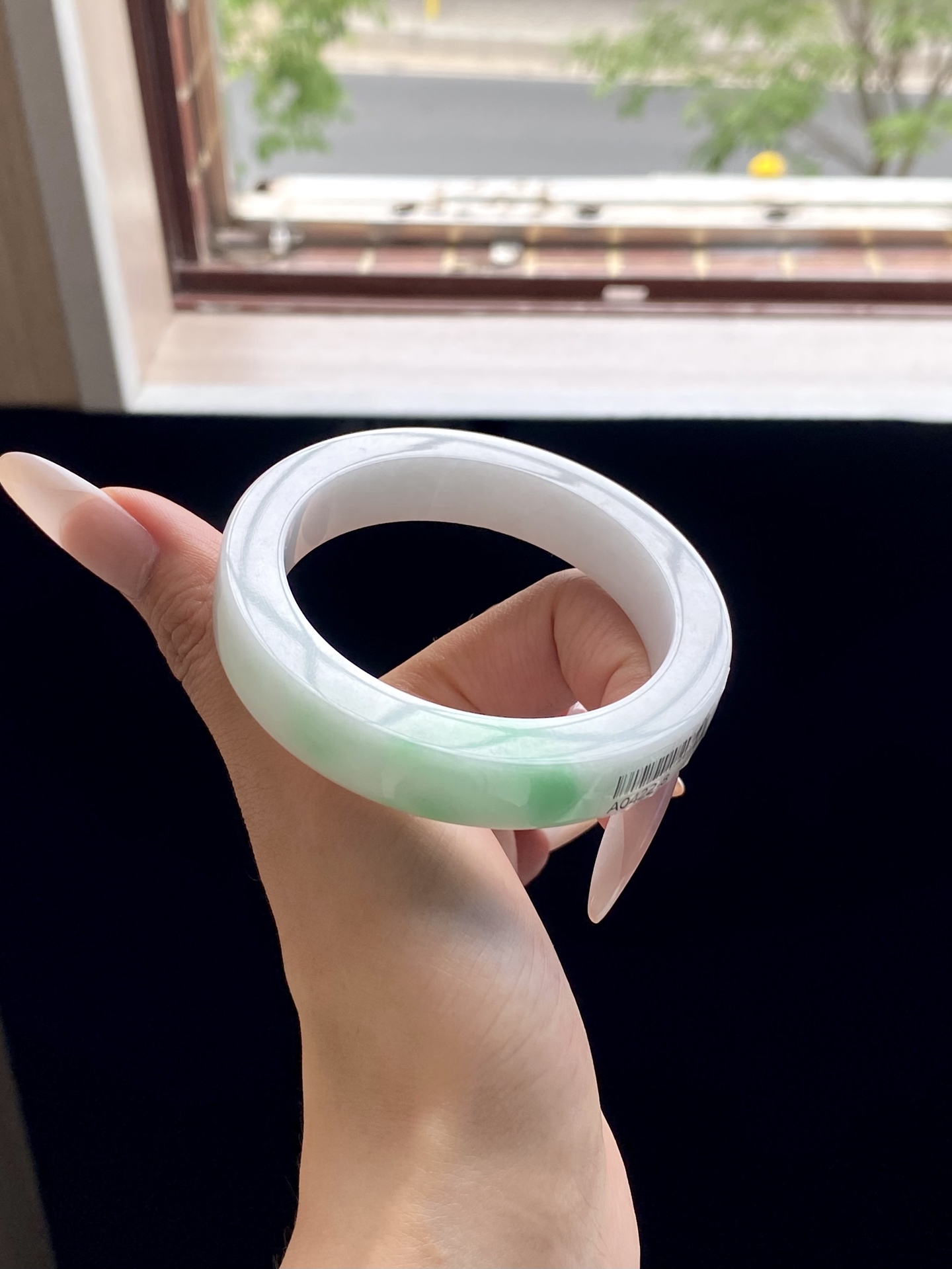 白底青镯胚，A0422-8，⭕️72-55-12.5-9，可做55～56正圈