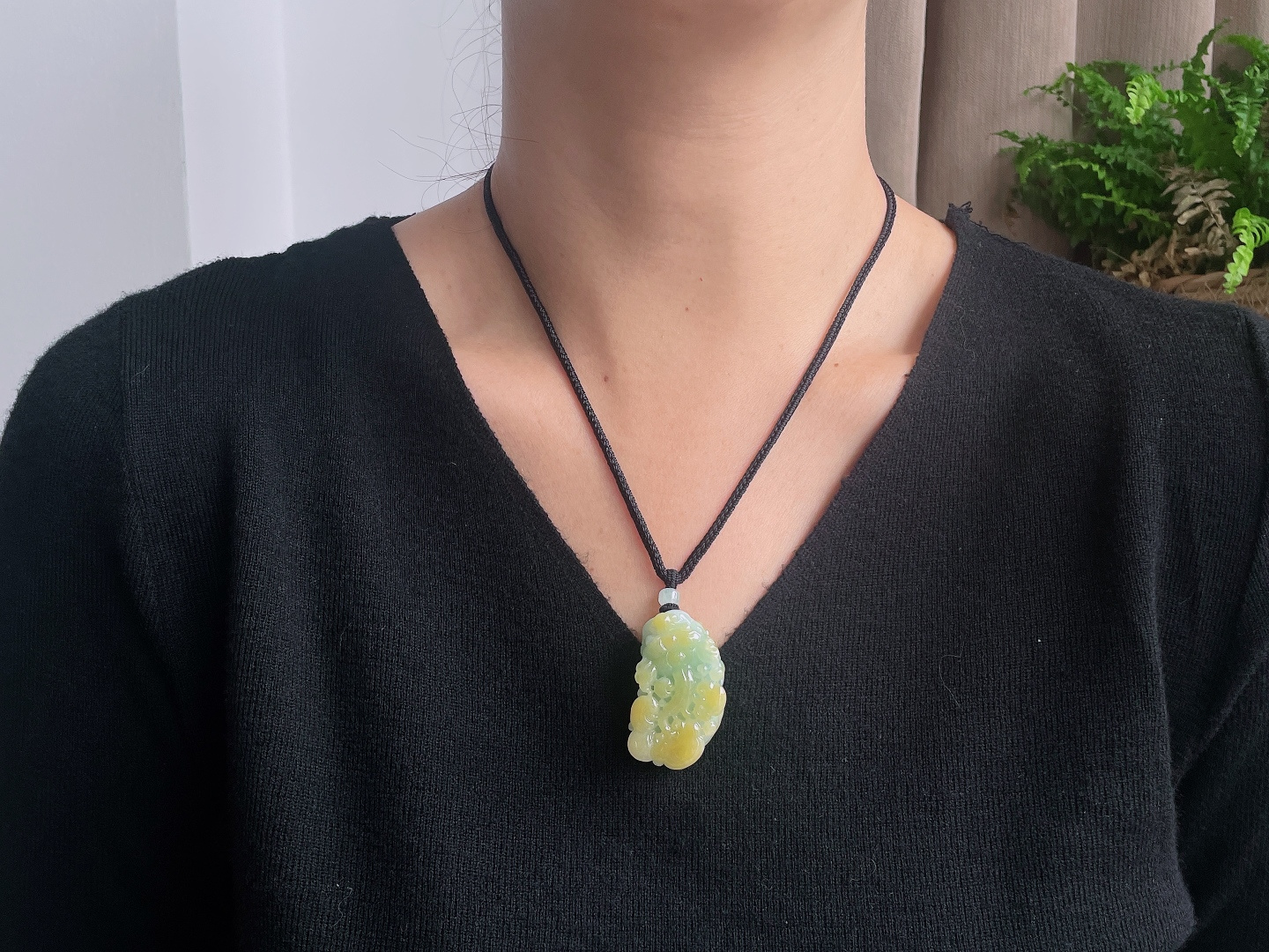 【裸石】冰飘黄翡貔貅吊坠，缅料，无裂，性比高，尺寸40.8/24.5/14.8，重量33.8克