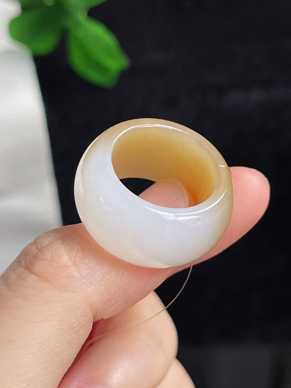 和田玉糖玉指环