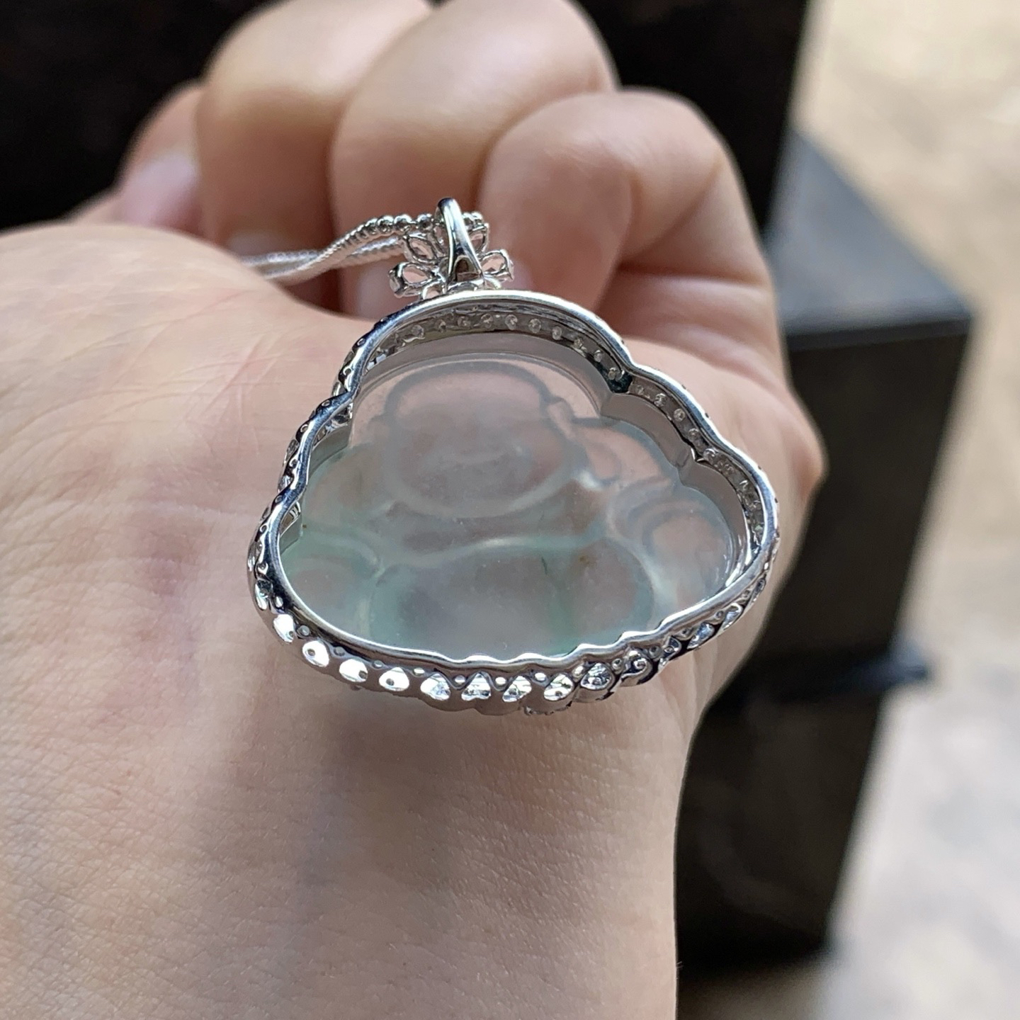 金钻镶嵌冰种佛公^_^清新