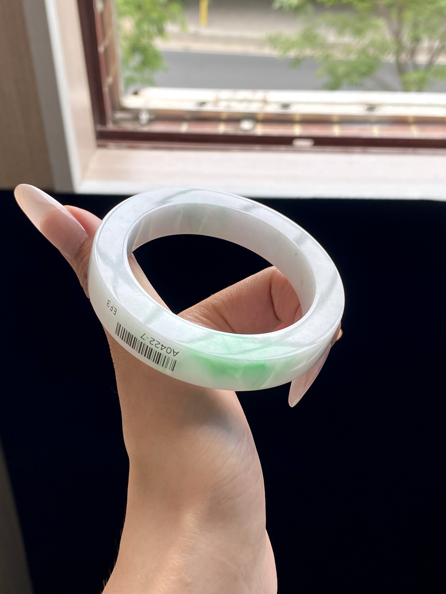 白底青镯胚，A0422-7，⭕️75-56-12.5-9，可做56～59正圈