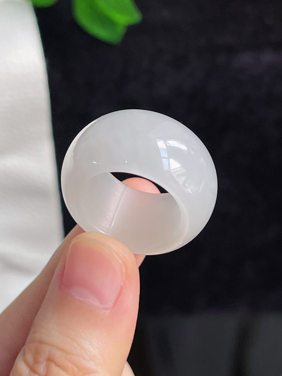 和田玉白玉指环