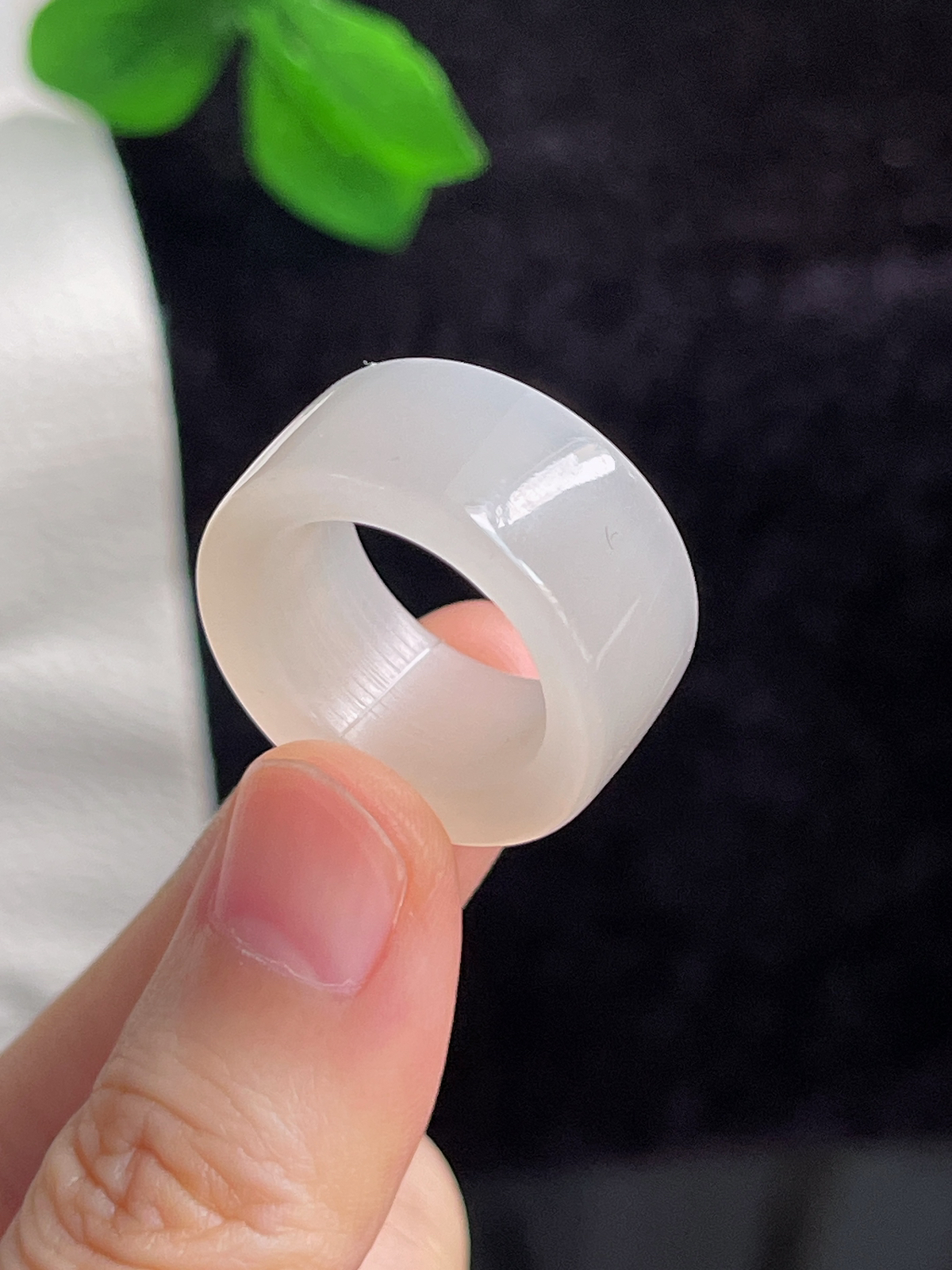 和田玉白玉指环