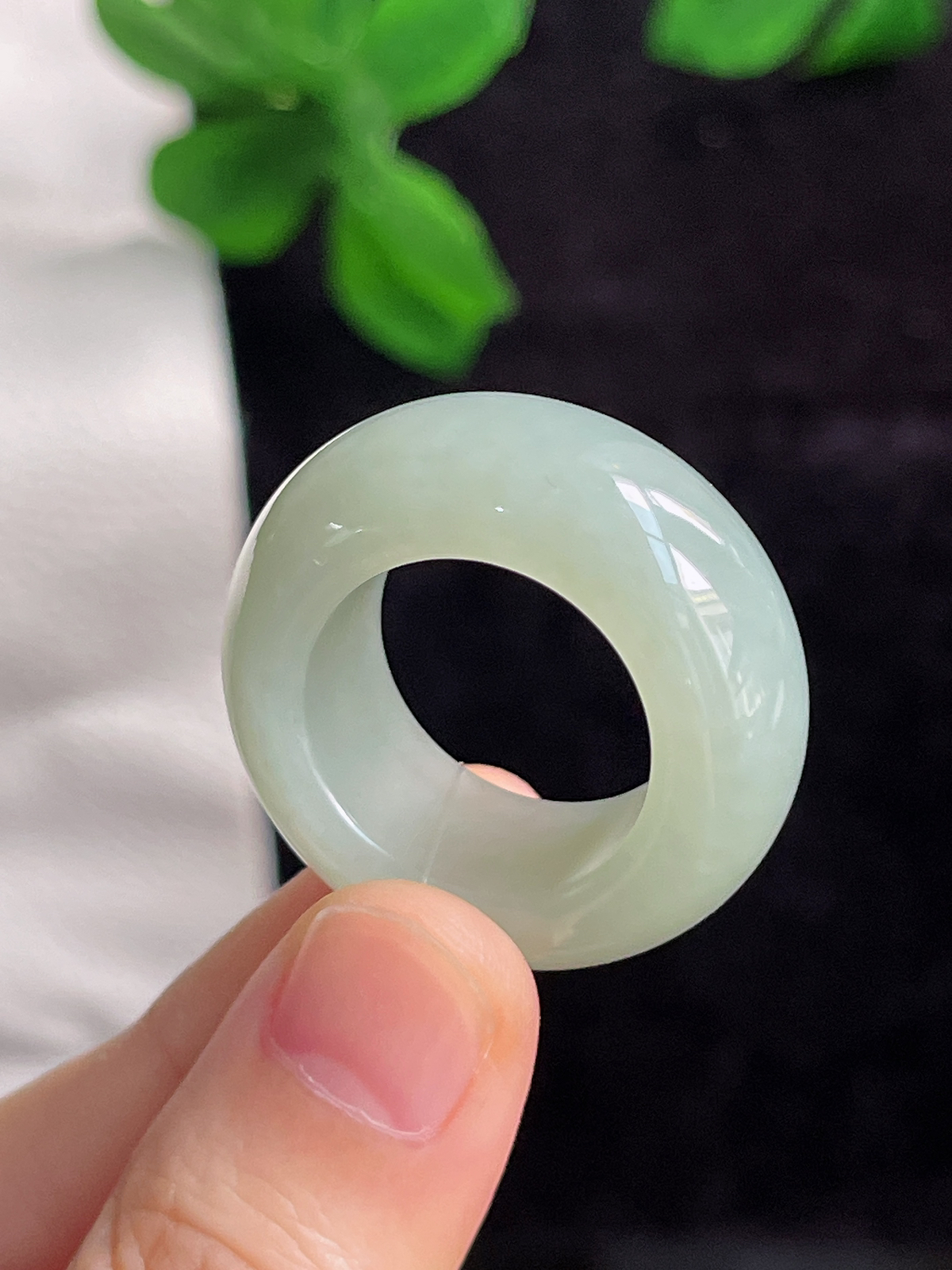 和田玉宽版指环