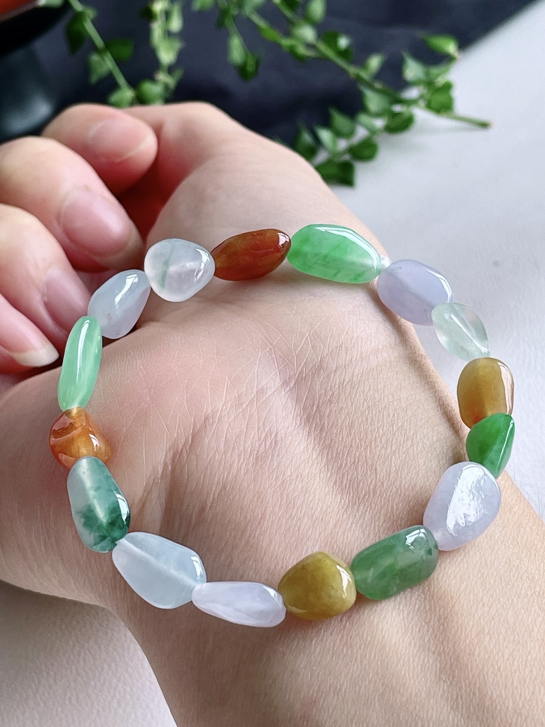 【珠子】冰多宝手串随形手串，性比高，尺寸12-8-5.3mm，重量12.6克