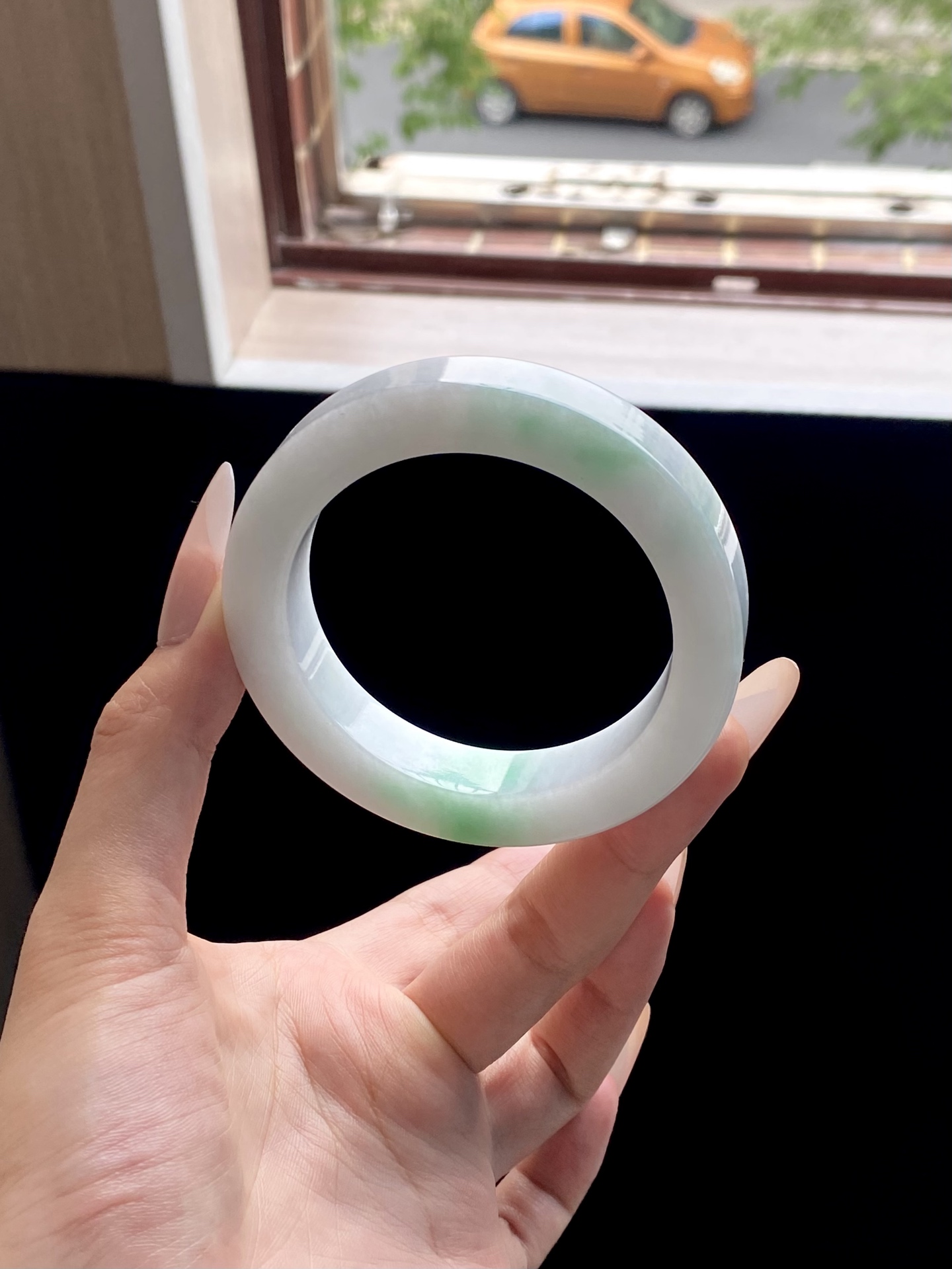 白底青镯胚，A0422-1，76.8-57-12.8-10，可做57～60正圈