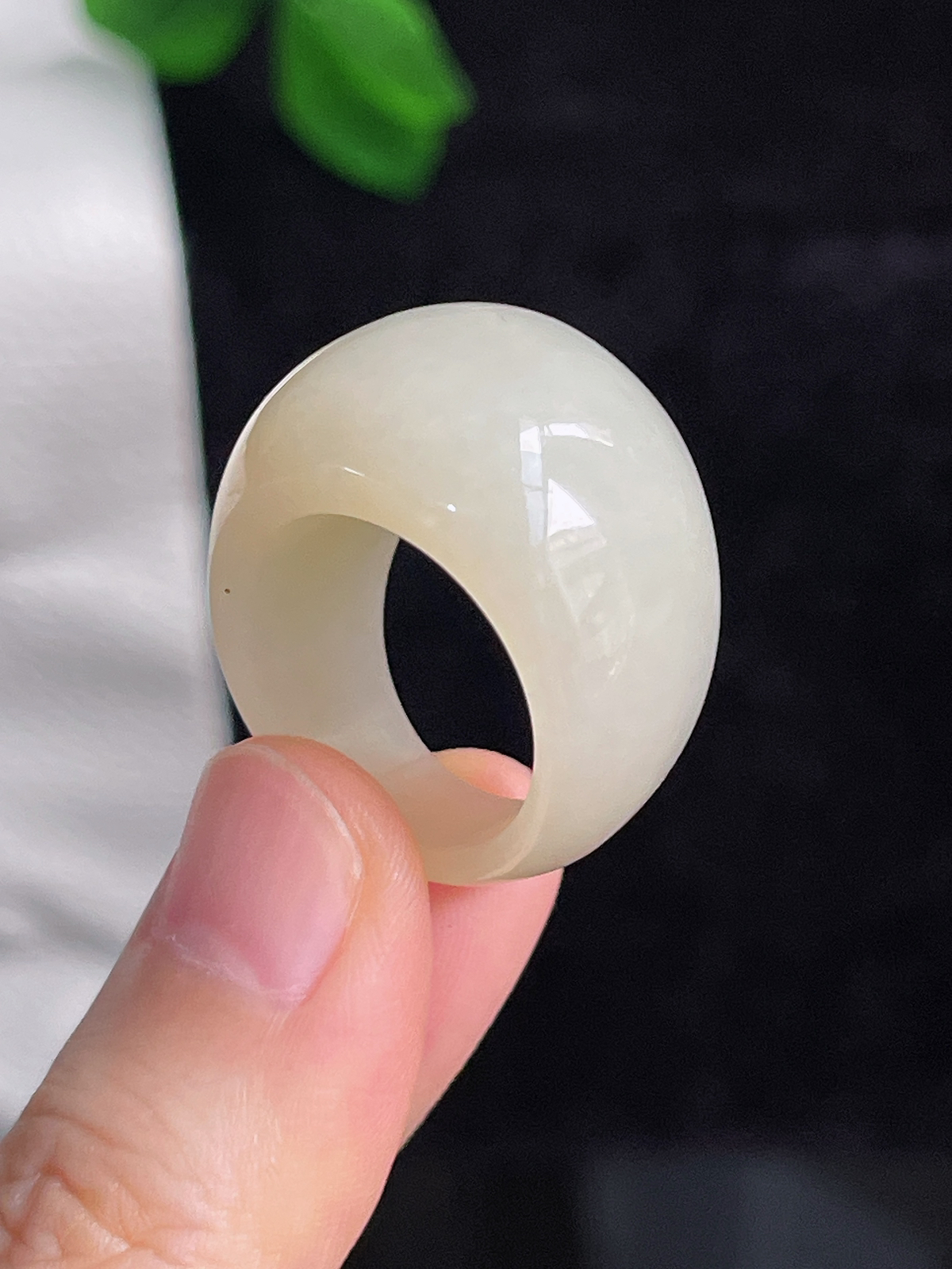 和田玉馒头指环