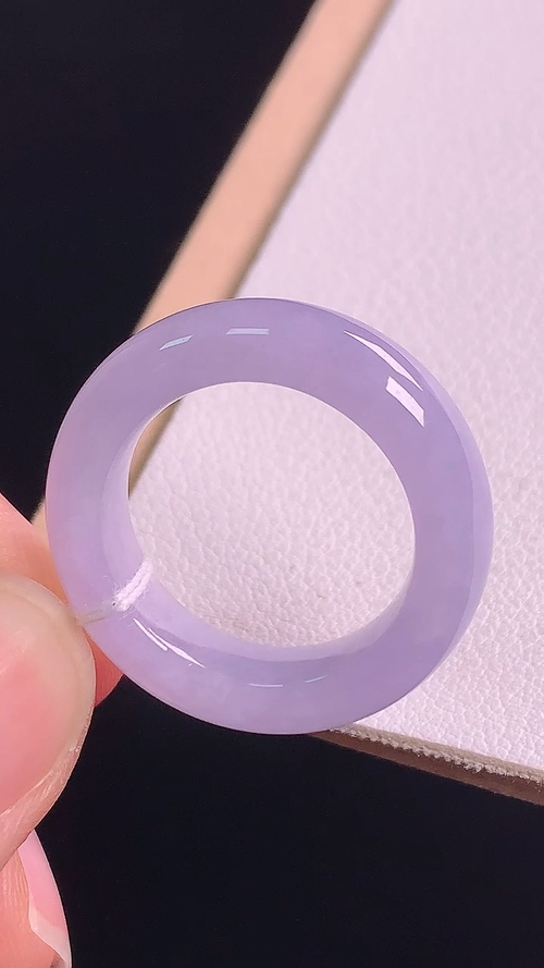 ️冰紫指环，无裂，尺寸:圈口12/16.4-5.9-3.9mm，22