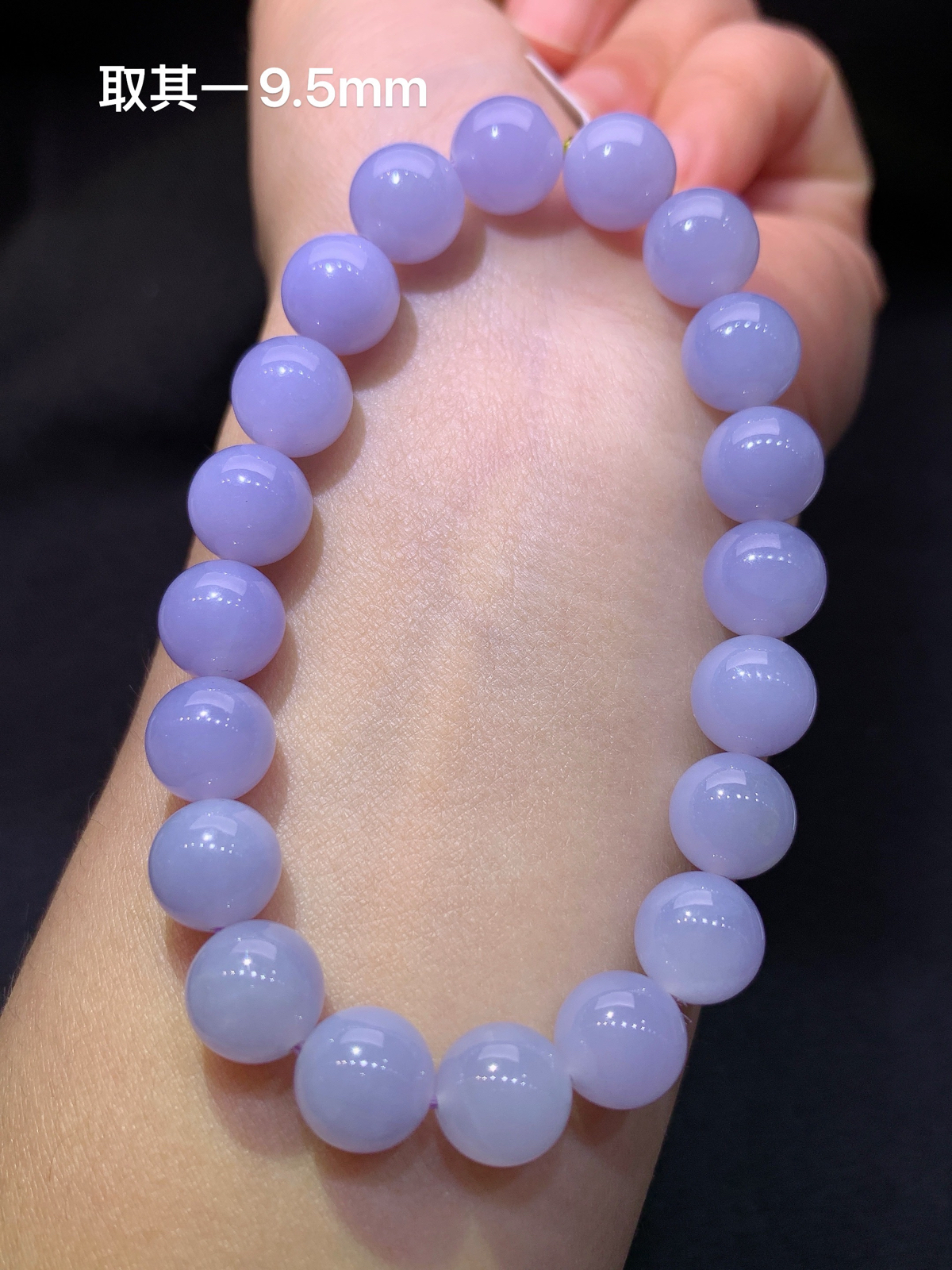 紫罗兰圆珠手串，手链，温润细腻，颜色鲜艳，Xli 尺寸9.5