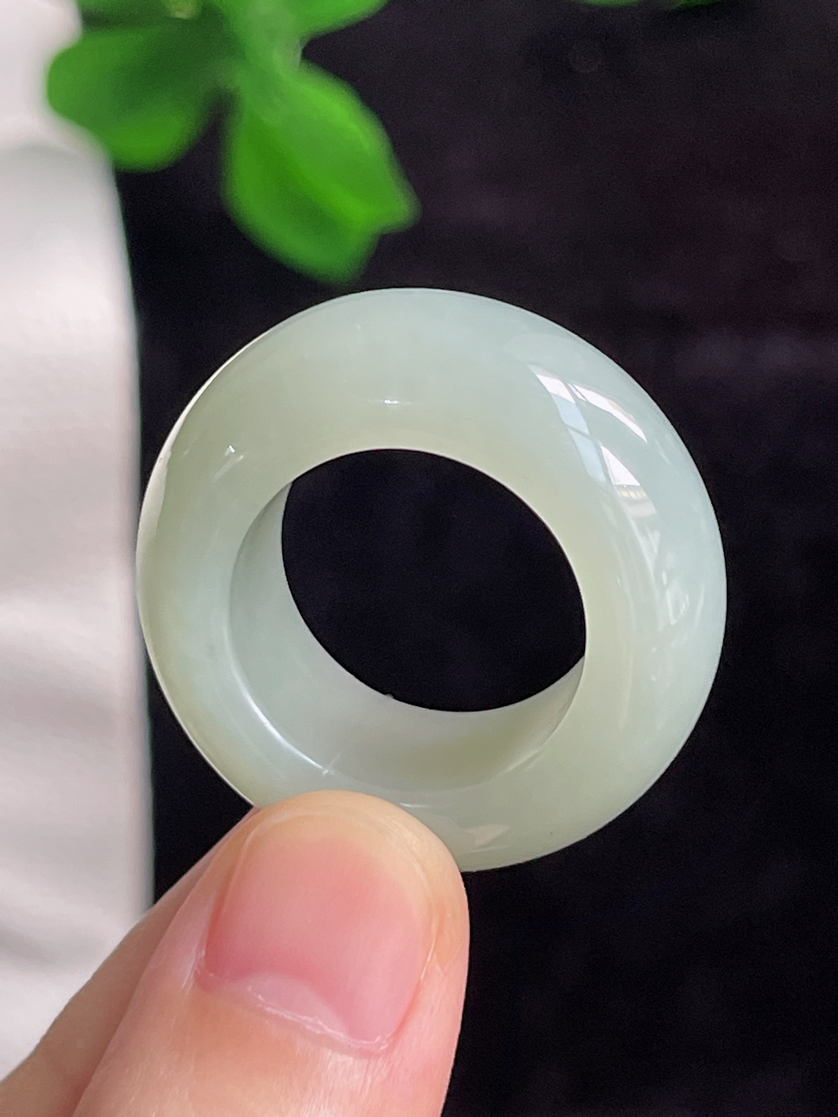 和田玉宽版指环