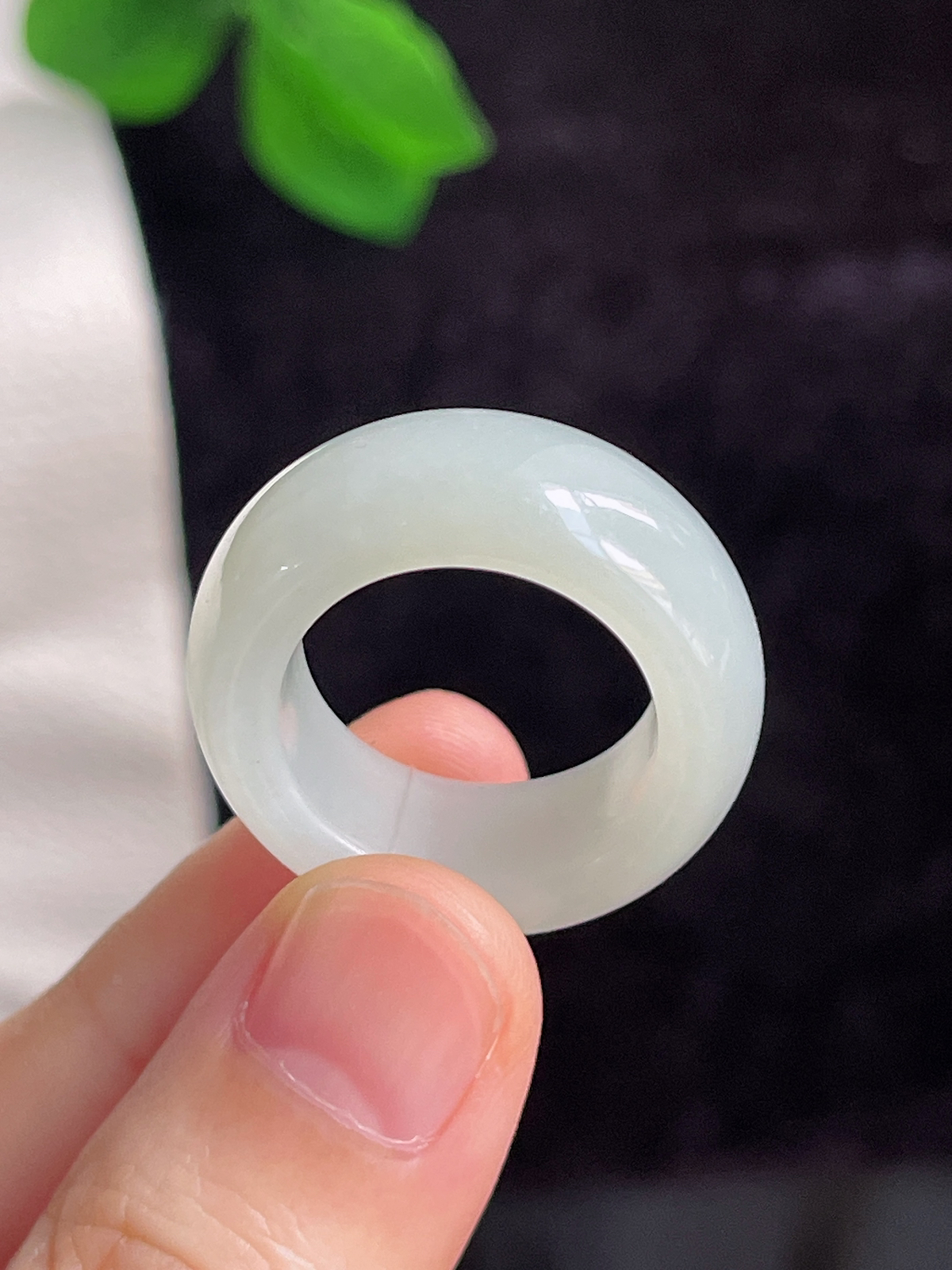 和田玉宽版指环