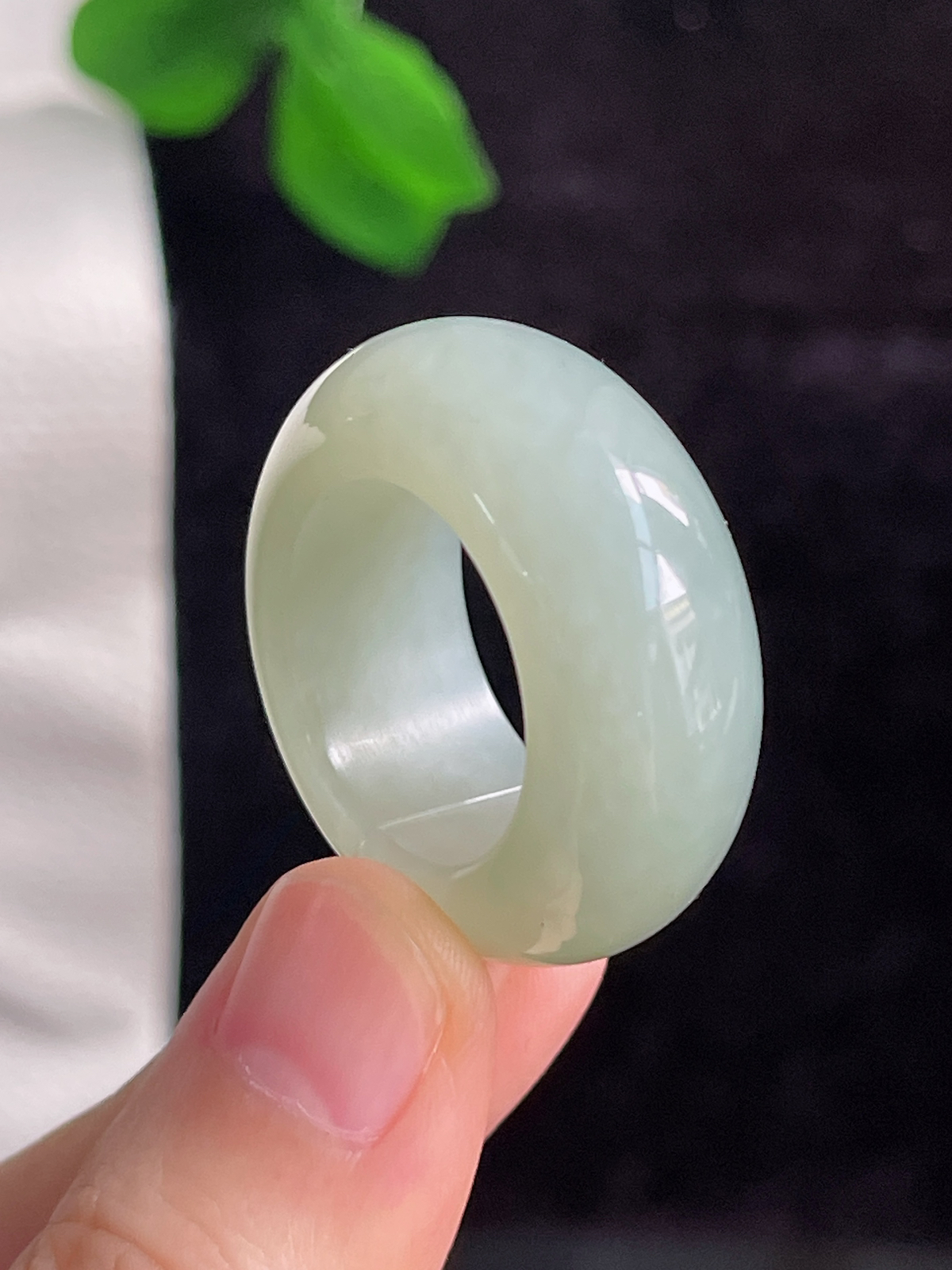 和田玉宽版指环