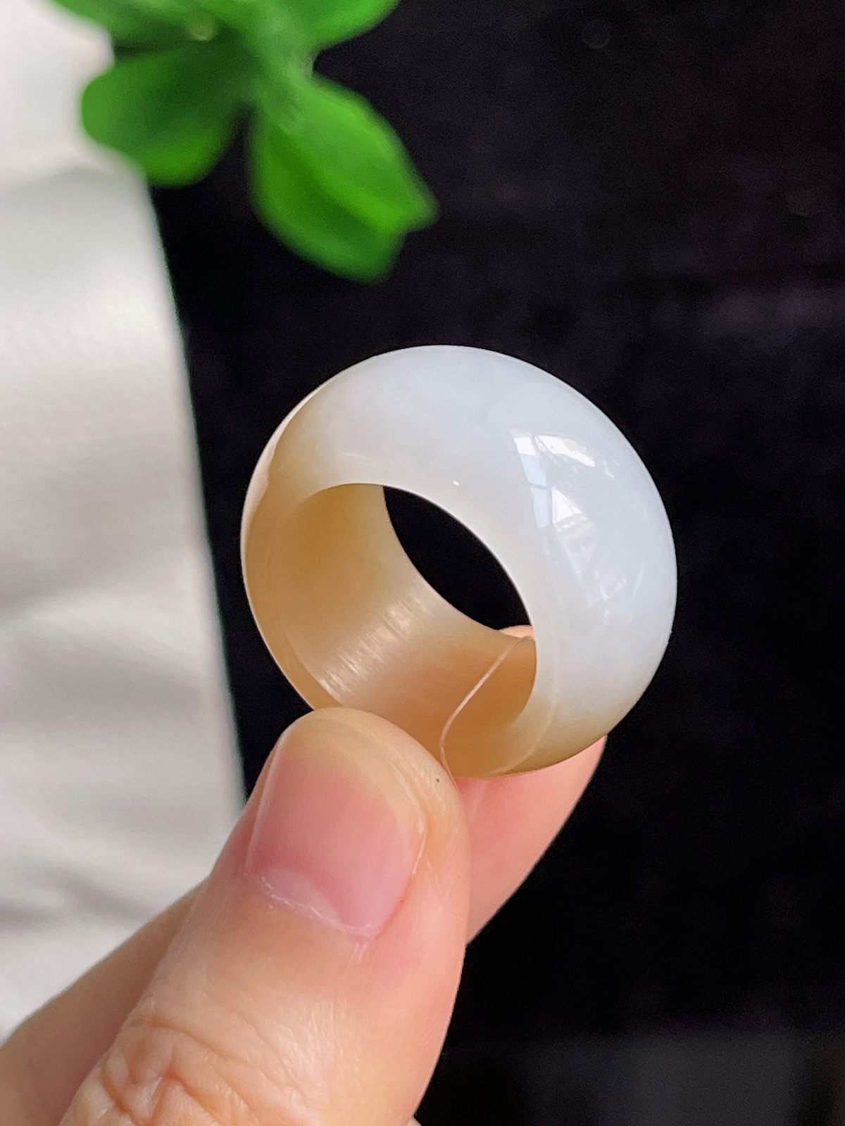 和田玉糖玉指环