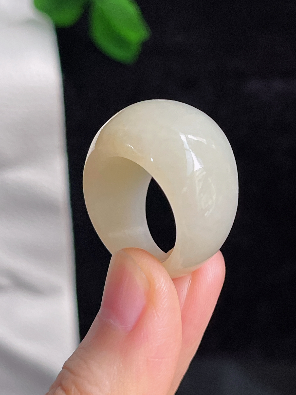 和田玉馒头指环