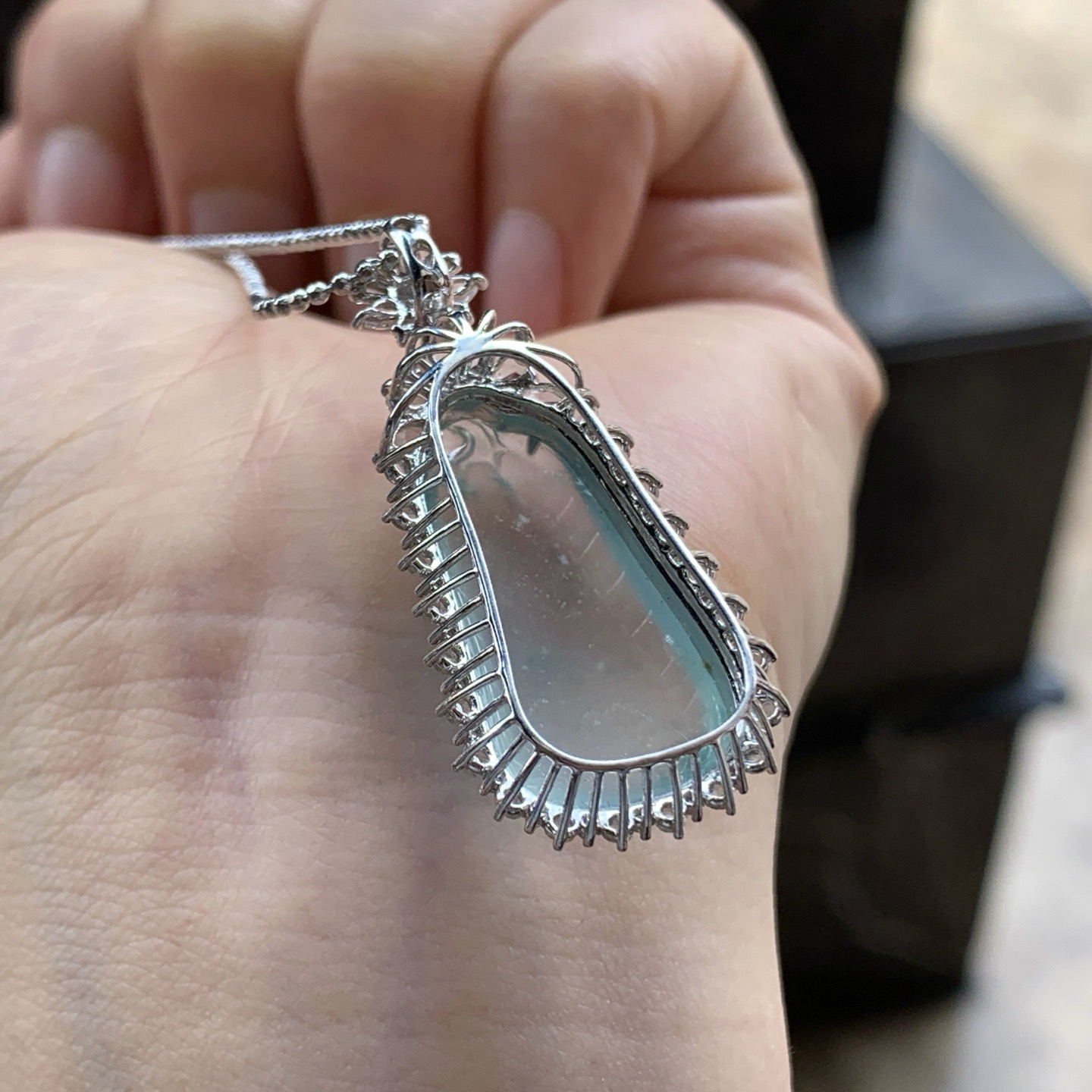 金钻镶嵌冰种福瓜^_^透亮