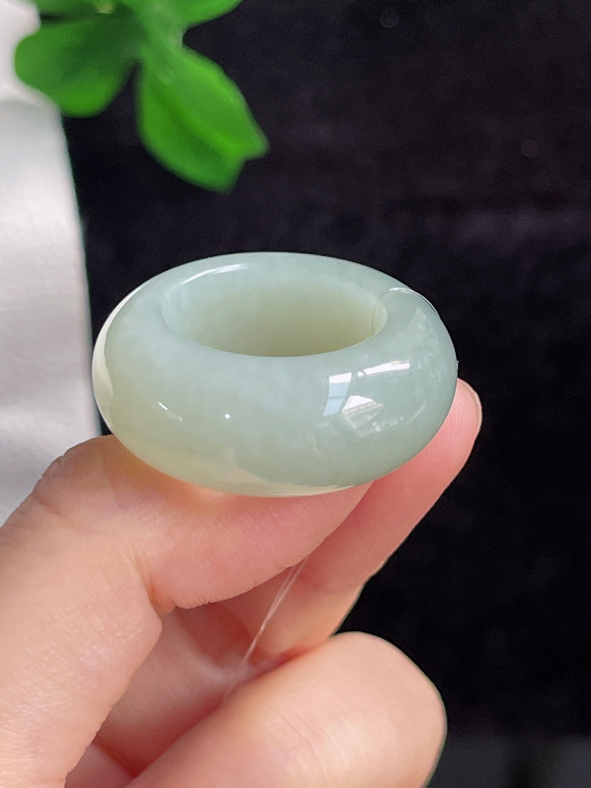 和田玉宽版指环