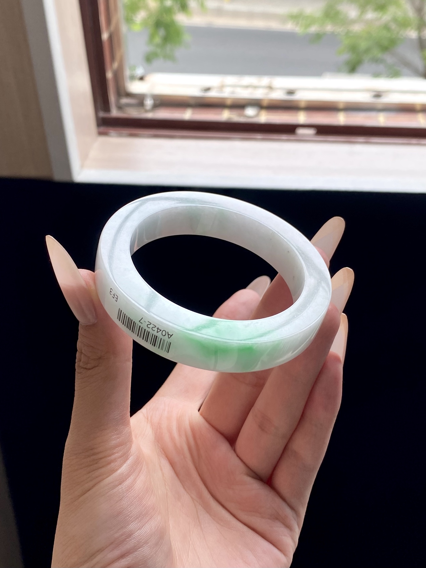 白底青镯胚，A0422-7，⭕️75-56-12.5-9，可做56～59正圈