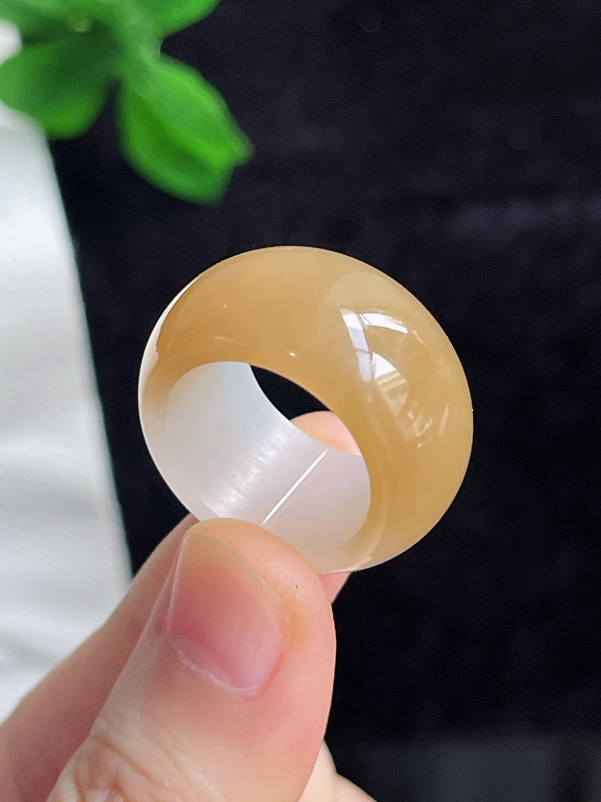 和田玉糖玉指环