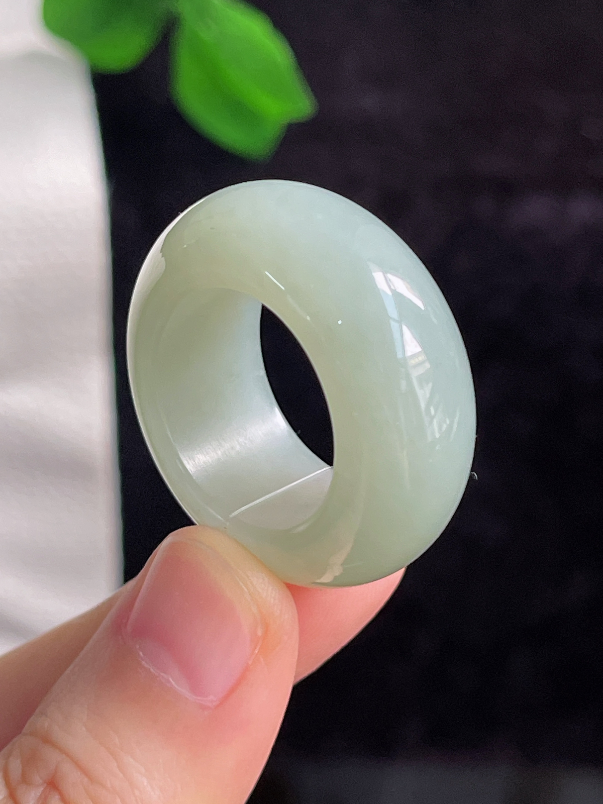 和田玉宽版指环