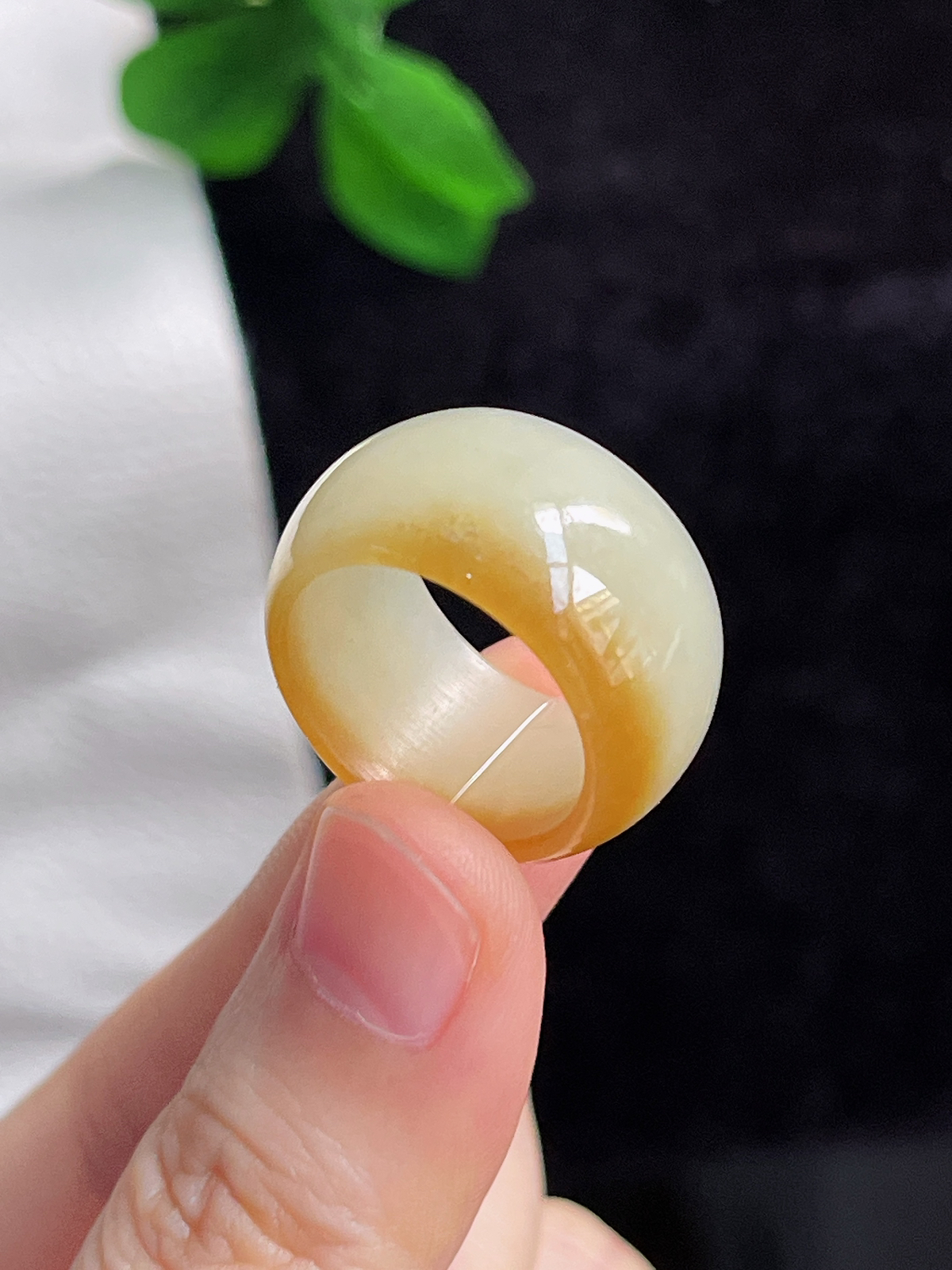 和田玉糖玉指环