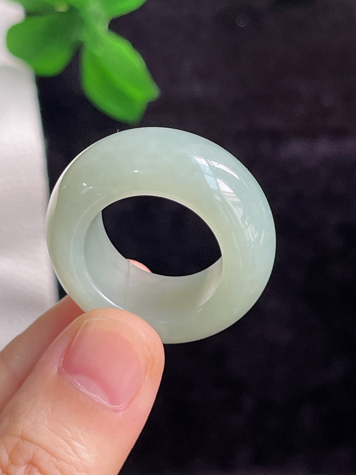 和田玉宽版指环