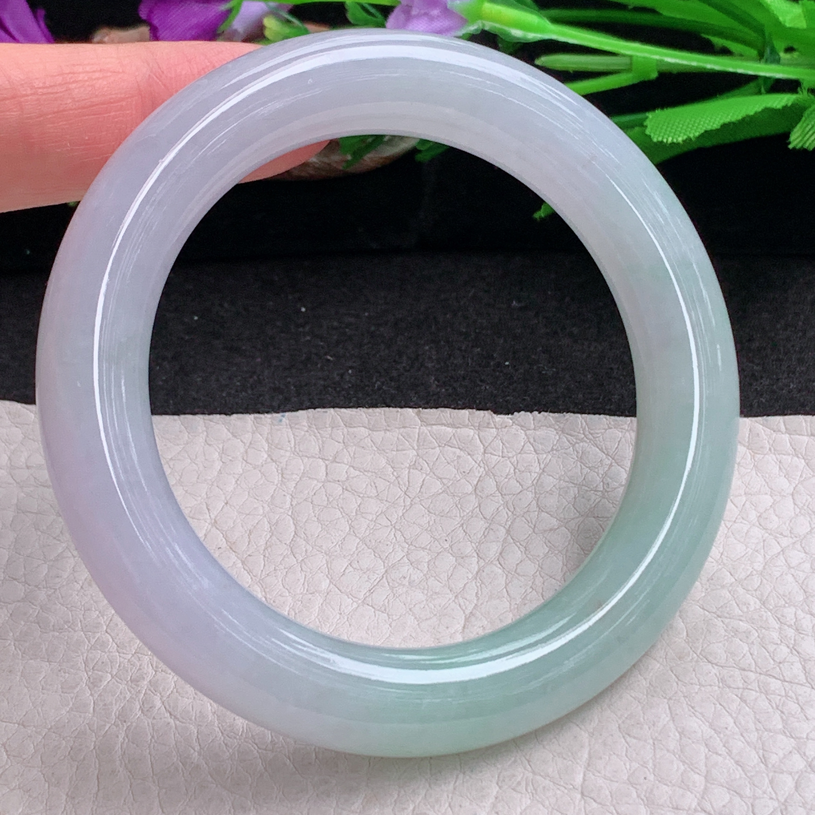 xc实拍57*11*11.5美人镯 缅甸翡翠a货手镯春带彩女款圆条玉镯子