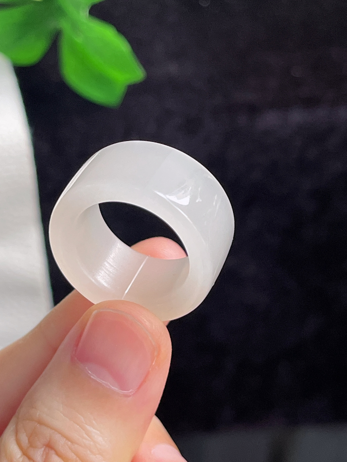 和田玉白玉指环