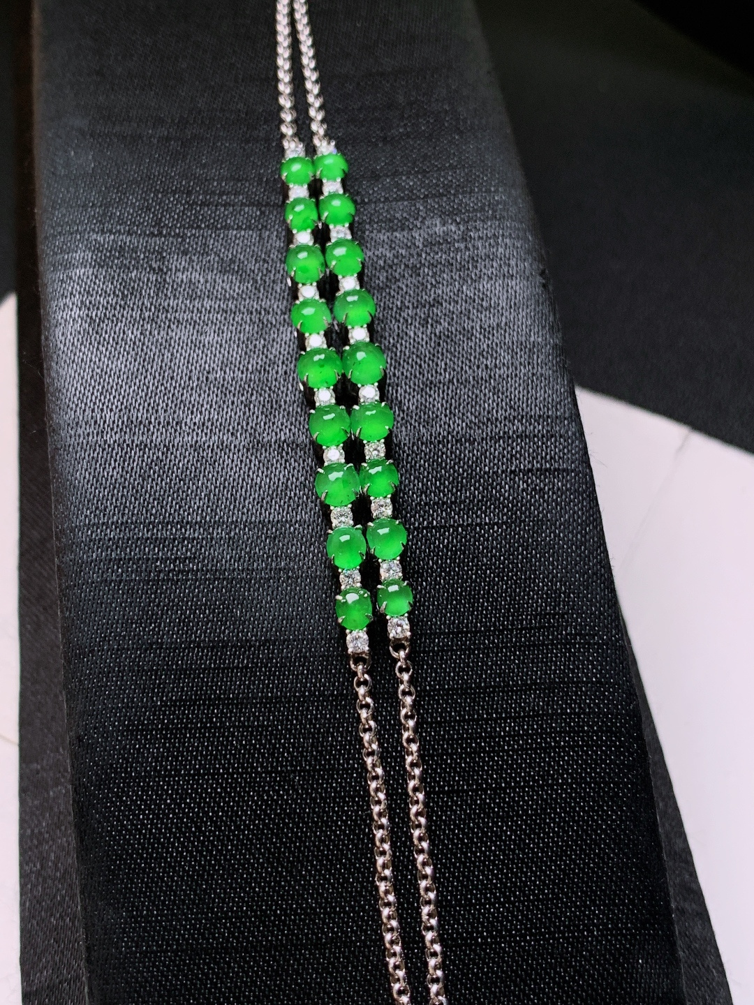 ️ 冰阳绿旦面手链，色阳，裸石3.5/2.1