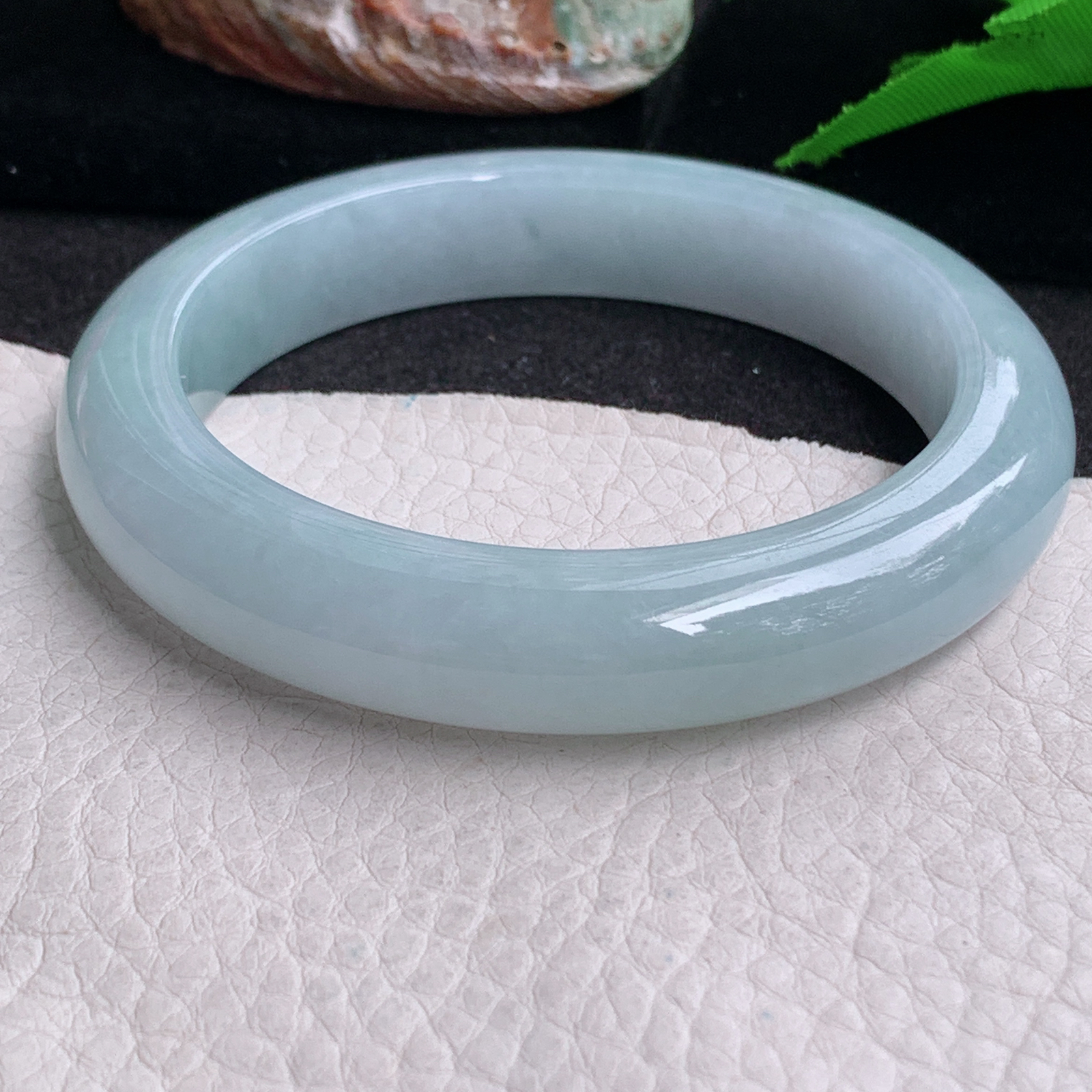 ee实拍59.5*12.3*9.5平安镯 缅甸翡翠a货手镯蓝紫大气女款正圈玉镯子