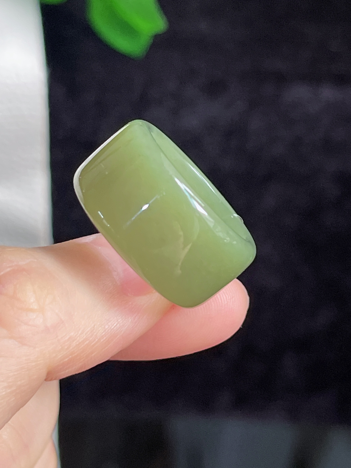 和田玉宽版指环