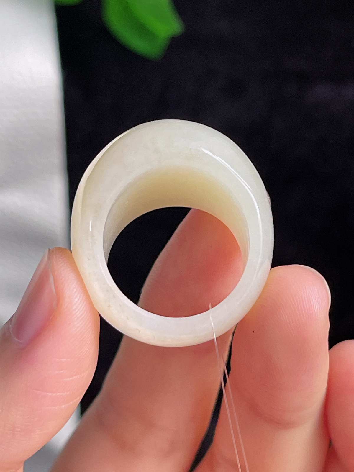 和田玉馒头指环