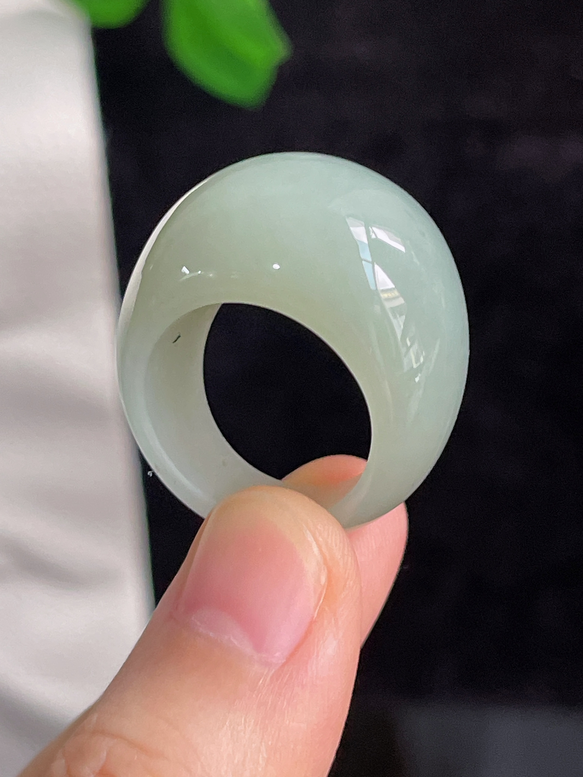 和田玉馒头指环