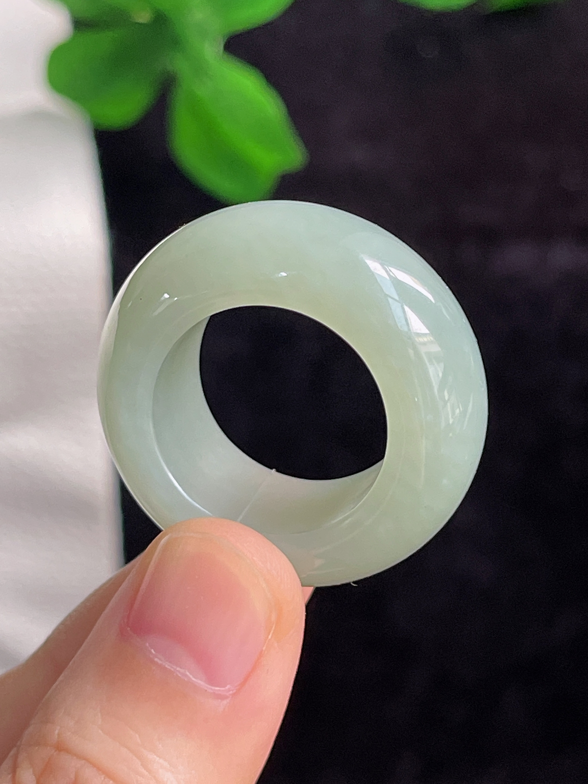 和田玉宽版指环