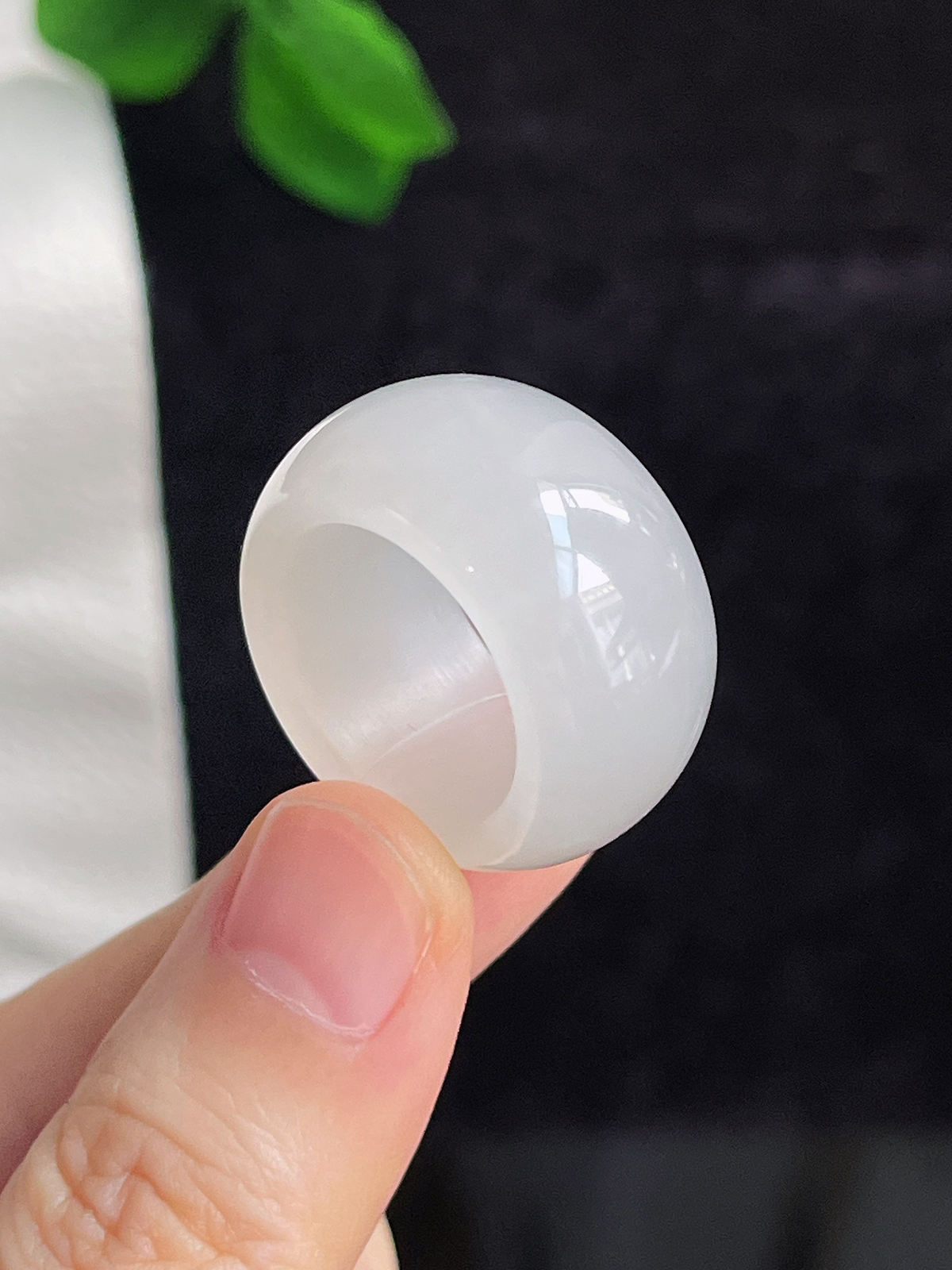 和田玉白玉指环