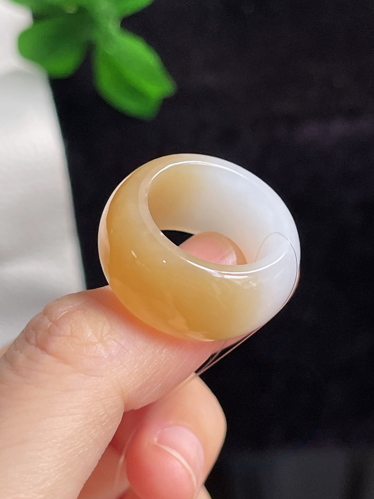 和田玉糖玉指环