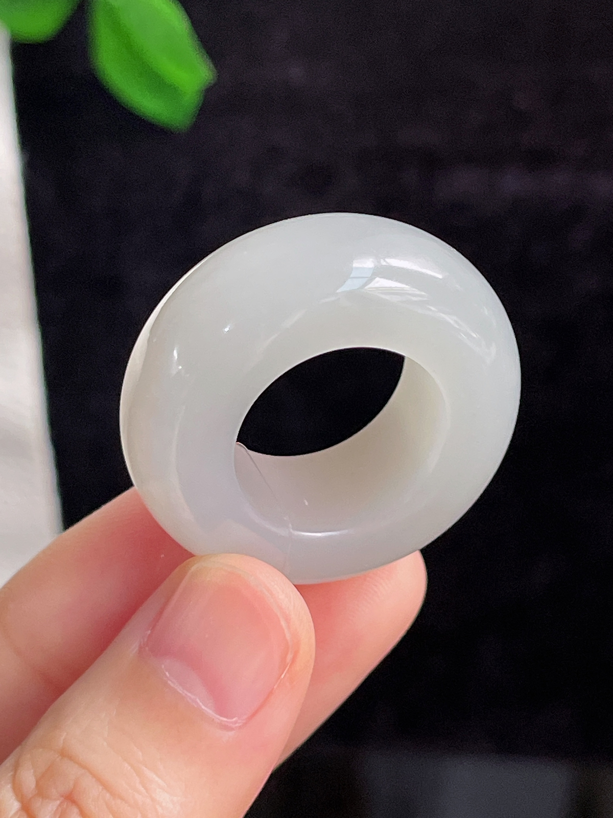 和田玉宽版指环