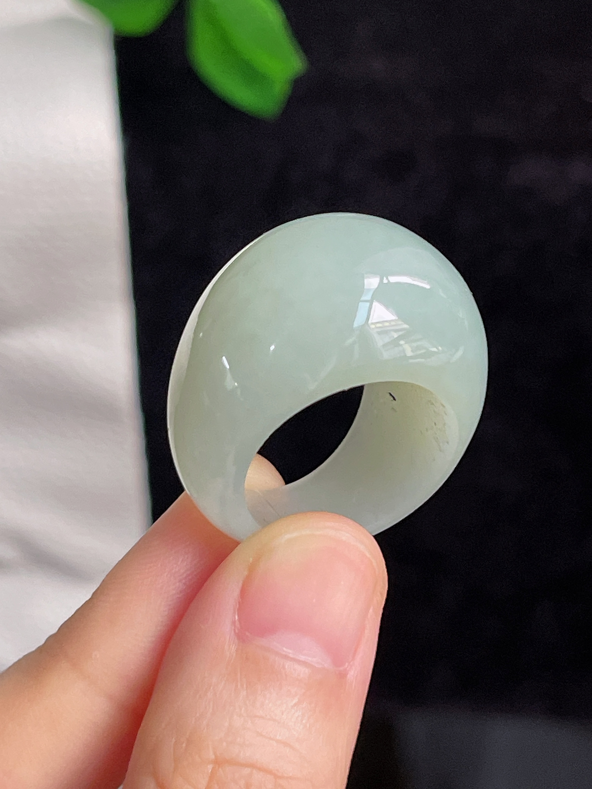 和田玉馒头指环