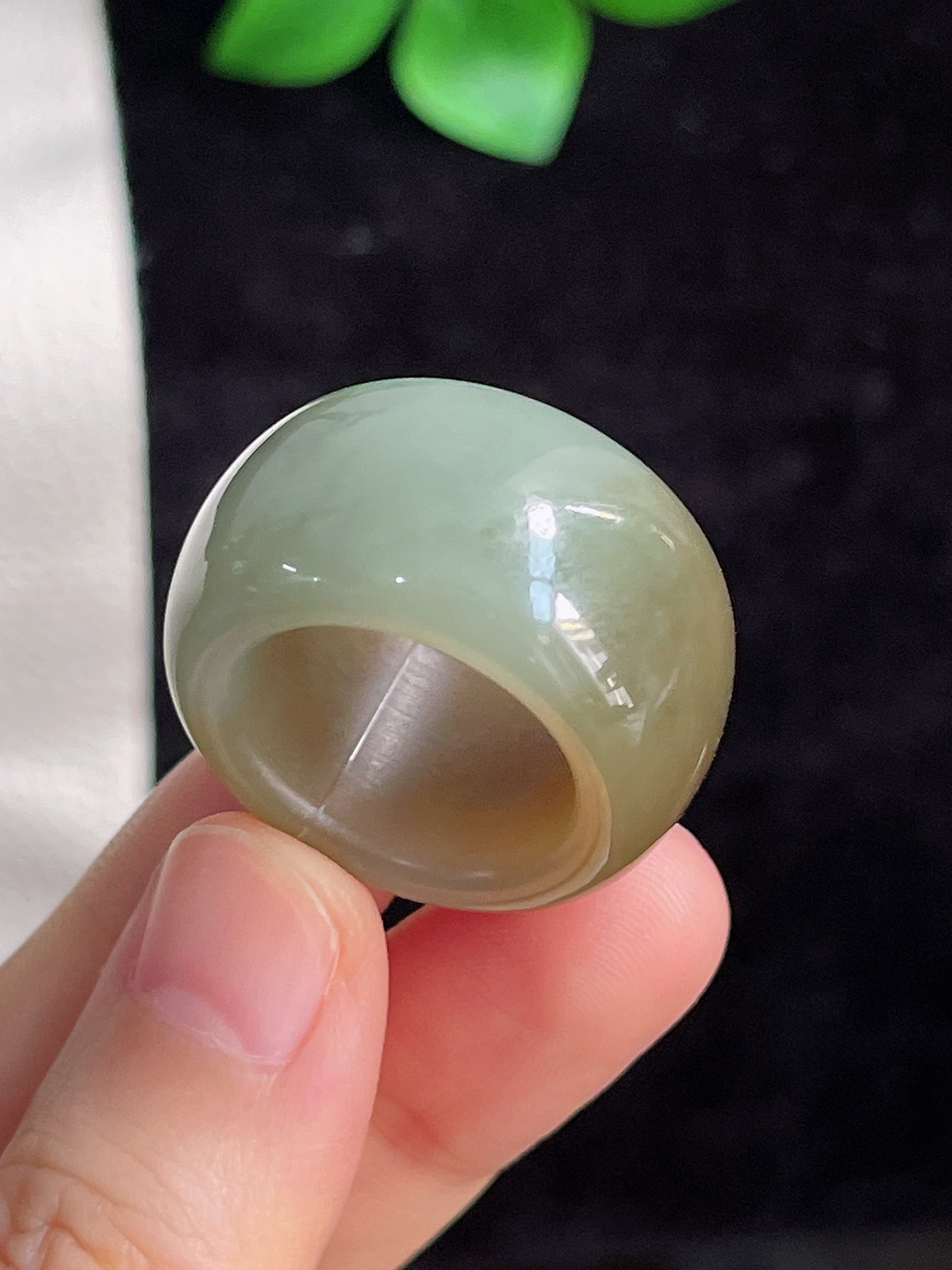 和田玉宽版指环