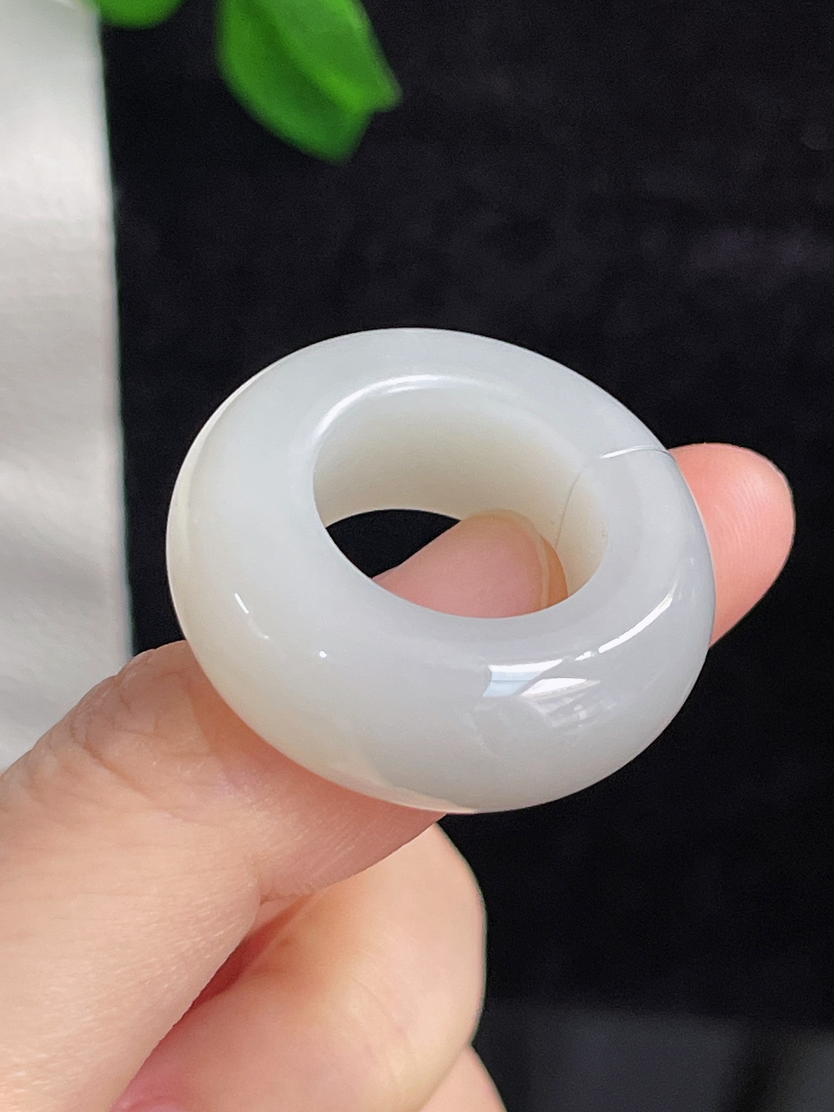 和田玉宽版指环