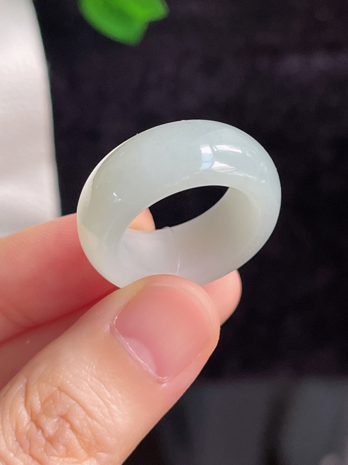 和田玉宽版指环