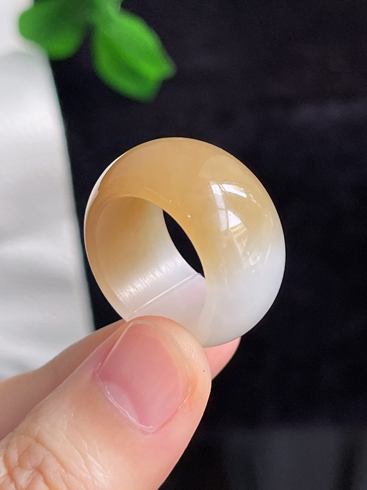 和田玉糖玉指环