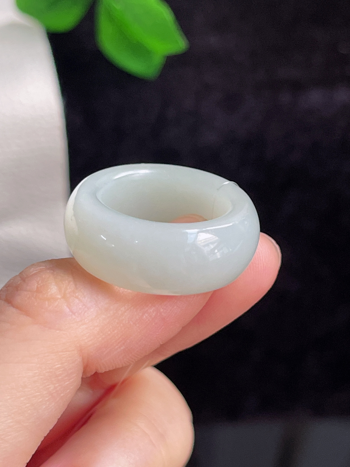 和田玉宽版指环