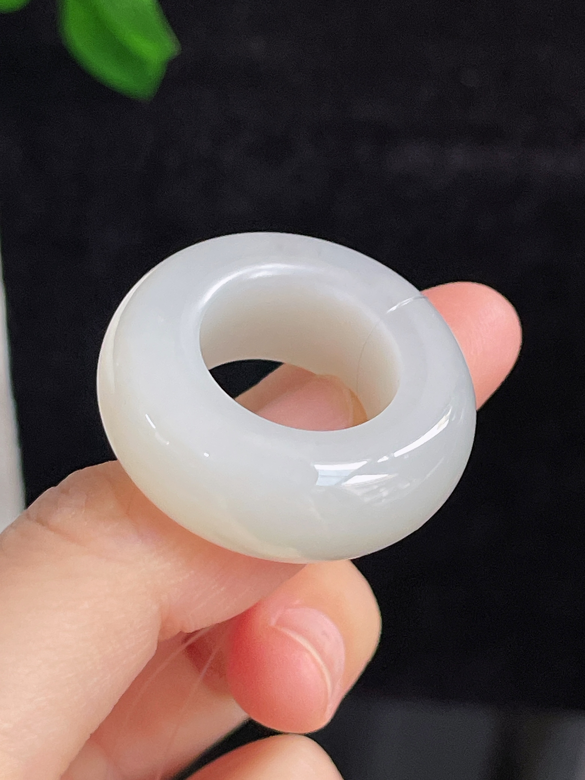 和田玉宽版指环