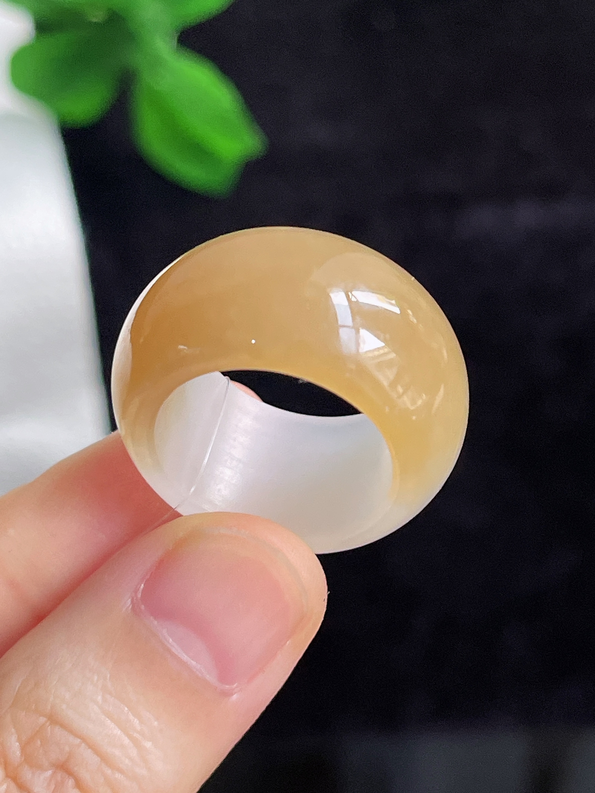 和田玉糖玉指环