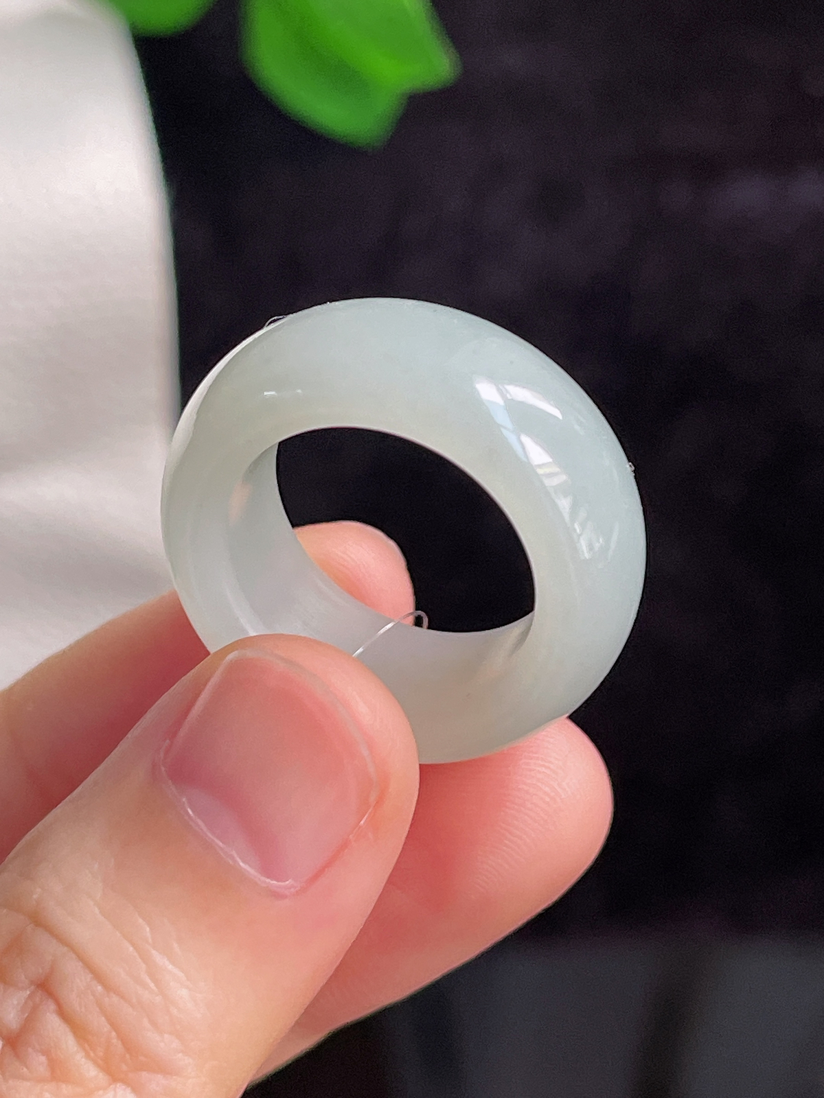 和田玉宽版指环