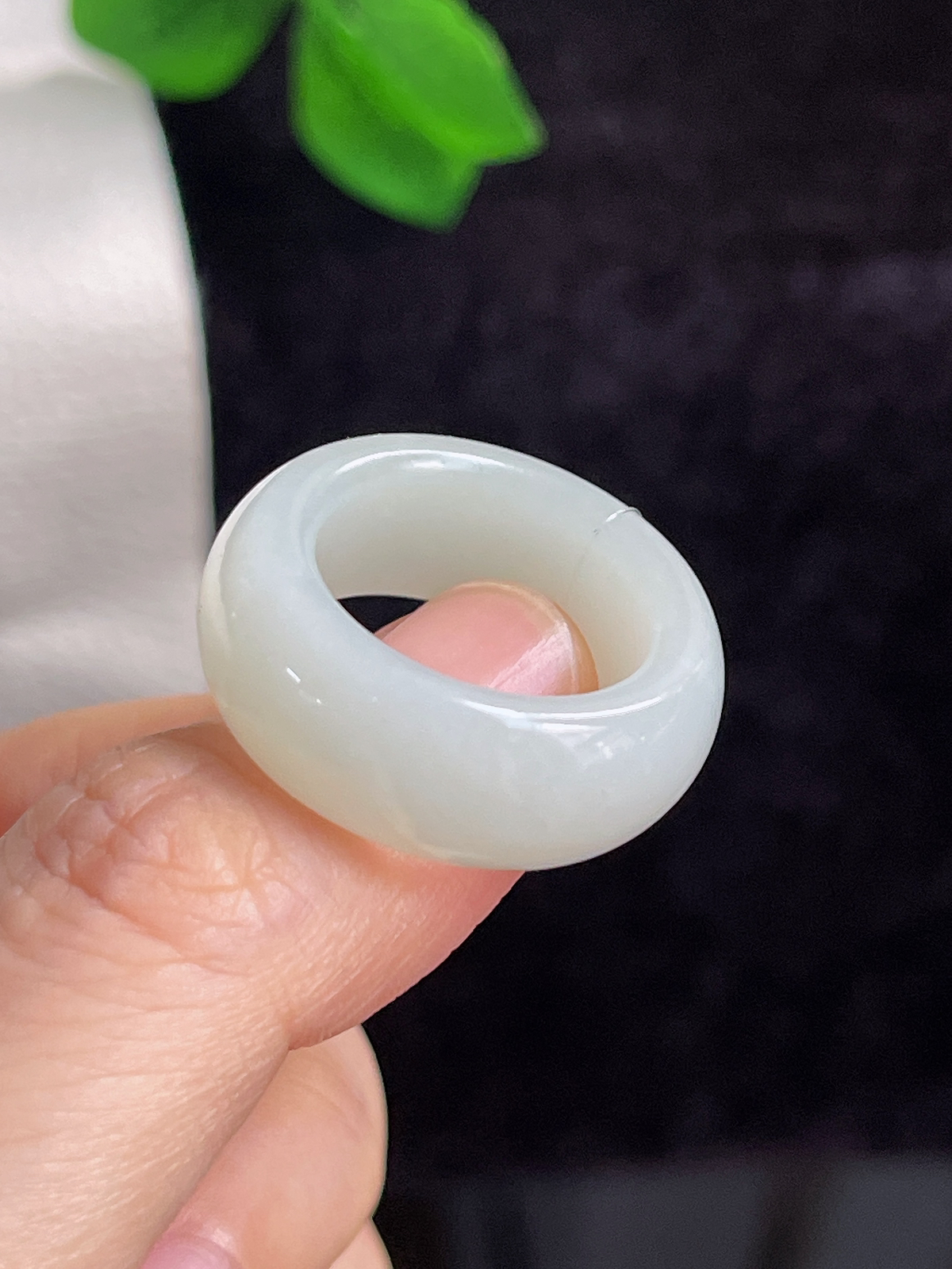 和田玉宽版指环