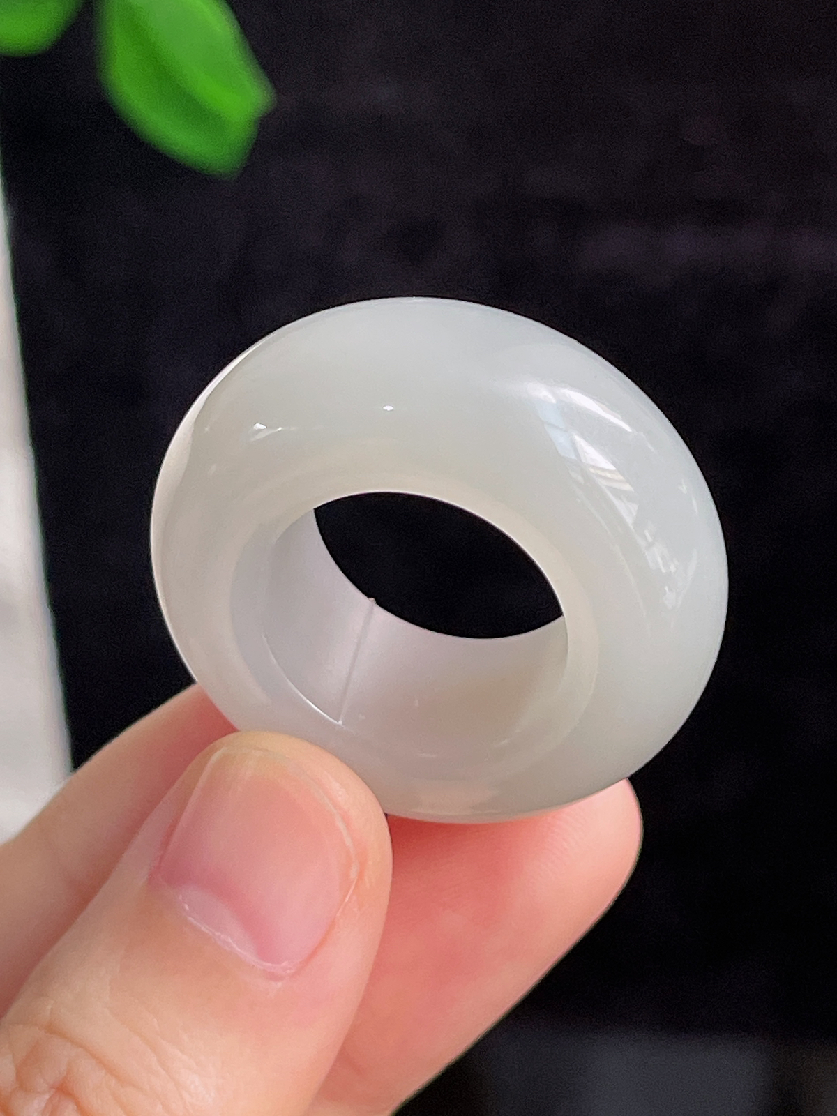 和田玉宽版指环